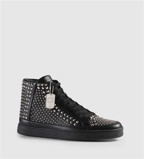 gucci studded sneakers toe high top|exclusive gucci sneakers.